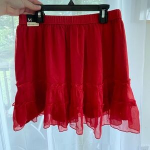 Abercrombie and Fitch NWT red ruffle skirt